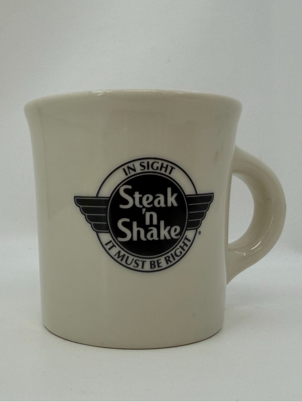 Steak N Shake Diner Mug Coffee Cup Homer Laughlin Thick Heavy Old Logo USA